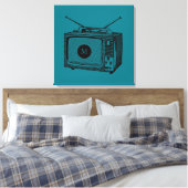  Illustration Televisor Monogram Canvas Afdruk (Insitu (Slaapkamer))