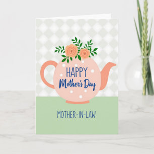 Illustration Théière Carte pour les mamans