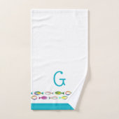 Illustration Turquoise de poissons tropicaux sous- (Serviette à main)