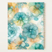 Illustration turquoise et jaune de l'encre d'alcoo (Dos)