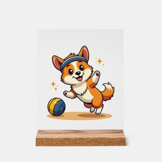 Illustration vectorielle de chien de volley-ball C (Recto)