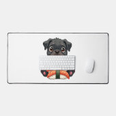 Illustration vectorielle de sushi de pug noir mign (Clavier et souris)