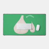 Illustration végétale de caricature à l'ail mignon (Clavier et souris)