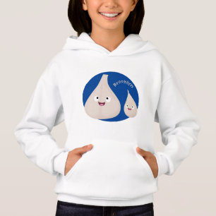 Illustration végétale de caricature à l'ail mignon