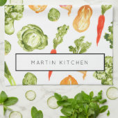 Illustration végétale serviette de cuisine personn (Plié)