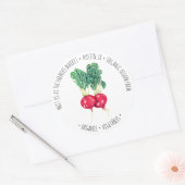 Illustration végétale ⎢ Sticker rond de ferme (Enveloppe)