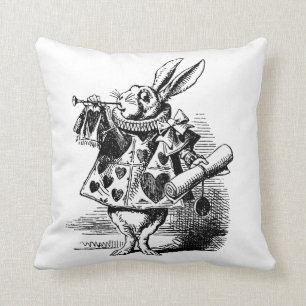 Illustration vintage Alice de coussin au pays des
