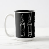 ILLUSTRATION vintage blanche Jardinage Pruners Mug (Gauche)