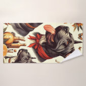 Illustration vintage Cane Corso (Serviette de bain)