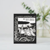 Illustration Vintage carte postale-Aubrey Beardsle (Debout devant)