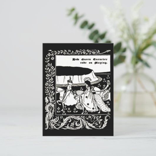 Illustration Vintage carte postale-Aubrey Beardsle (Debout devant)