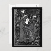 Illustration Vintage carte postale-Aubrey Beardsle (Devant / Derrière)