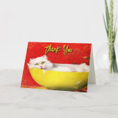 Illustration vintage Chat En Merci Jaune Bowl (Devant)