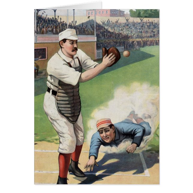 Illustration vintage de base-ball (Devant)