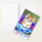 Illustration vintage de chaton orange et blanc (Devant avec enveloppe)