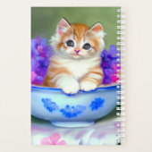 Illustration vintage de chaton orange et blanc (Dos)
