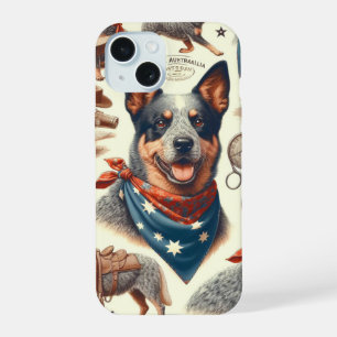 Illustration vintage de chien de bétail australien