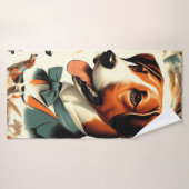 Illustration vintage de Foxhound (Serviette de bain)