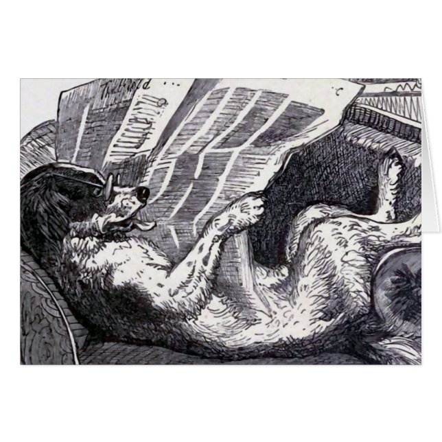 Illustration vintage "de journal de lecture de (Devant horizontal)