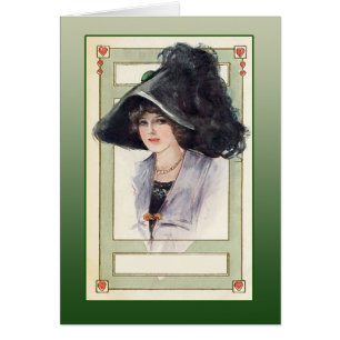 Illustration vintage de mode avec le casquette