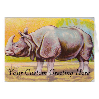 Illustration vintage de rhinocéros