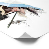 Illustration vintage d'une affiche féminine (Coin)