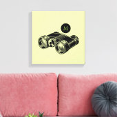 Illustration vintage Jumelles Monogramme Toile (Insitu(Salon))