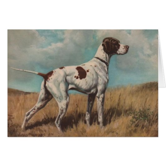 Illustration vintage - le chien d'indicateur, (Devant horizontal)