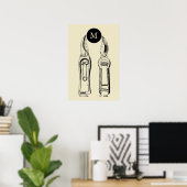 ILLUSTRATION vintage Pruners Monogramme Poster (Bureau à domicile)
