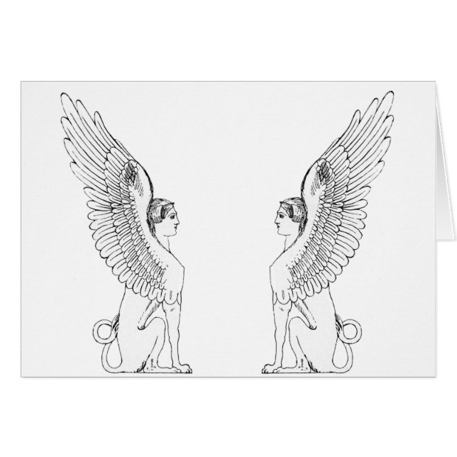 Illustration vintage Sphinx (Devant horizontal)