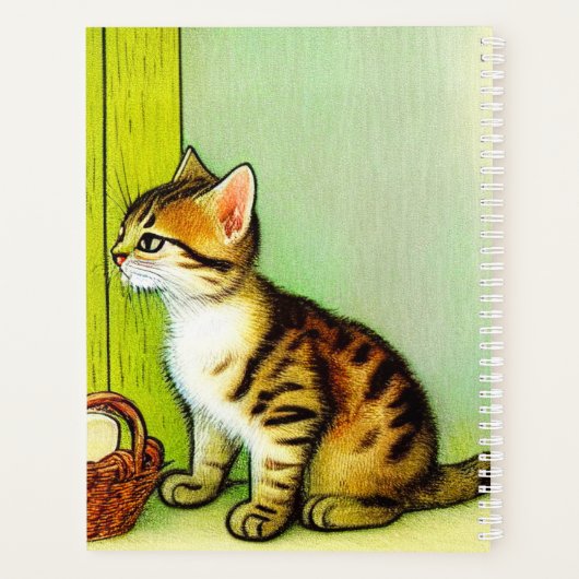 Illustration vintage Tabby Cat (Dos)
