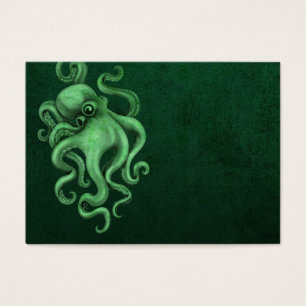 Illustration vintage usée de poulpe - vert