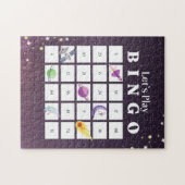 Illustration violette Noël Bingo Jigsaw Puzzle (Horizontal)