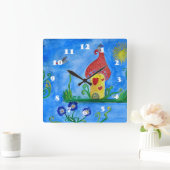 Illustration Whimsical Enfant Love House Horloge m (Maison)