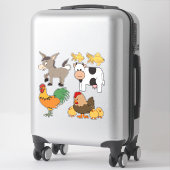 Illustrations animales autocollants (Sur valise)