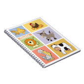 Illustrations d'animal nom personnalisé carnet enf (Côté Droit)