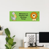 Illustrations d'animaux texte personnalisé affiche (Bureau à domicile)