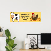 Illustrations d'animaux texte personnalisé affiche (Bureau à domicile)