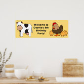 Illustrations d'animaux texte personnalisé affiche (Cuisine)