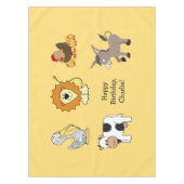 Illustrations d'animaux texte personnalisé nappe p (Devant)