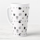 Illustrations de latte de café dans une tasse de c (Angle gauche)