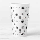 Illustrations de latte de café dans une tasse de c (Devant)