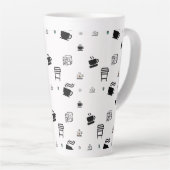 Illustrations de latte de café dans une tasse noir (Angle droit)