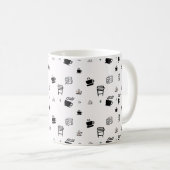 Illustrations de latte de tasse de café chaud noir (Devant droit)