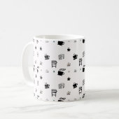 Illustrations de latte de tasse de café chaud noir (Devant gauche)