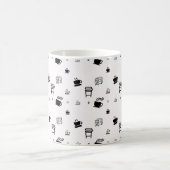 Illustrations de latte de tasse de café chaud noir (Centre)