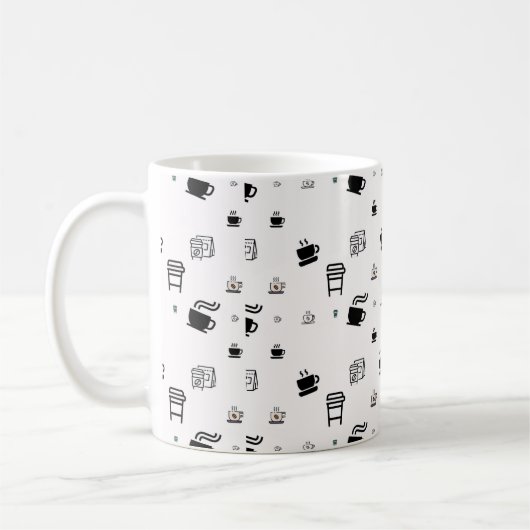 Illustrations de latte de tasse de café chaud noir (Gauche)