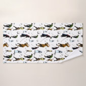 Illustrations de l'Motif des golfeurs Retro (Serviette de bain)