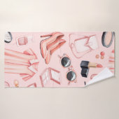 Illustrations de mode. Motif transparent (Serviette de bain)