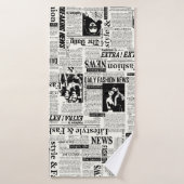 Illustrations des journaux en première page (Serviette de bain)